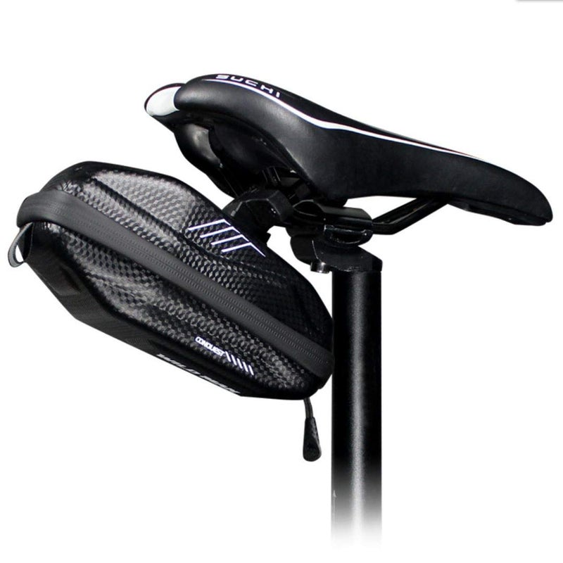WILD MAN 0.8L Waterproof Fast Release Hard Shell Bike Saddle Bag Under Seat for Mountain Road MTB Bicycle Cycling - Image 1